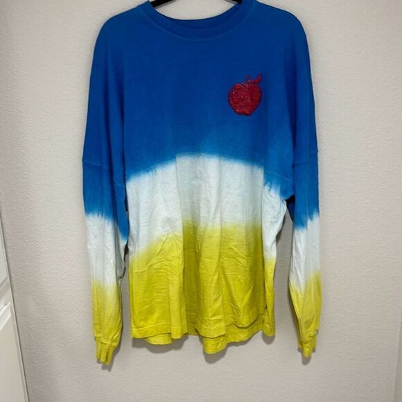 Disney Spirit‎ Jersey Womens Multicolored Snow White Tie-dye Cotton Shirt Large - Picture 1 of 8